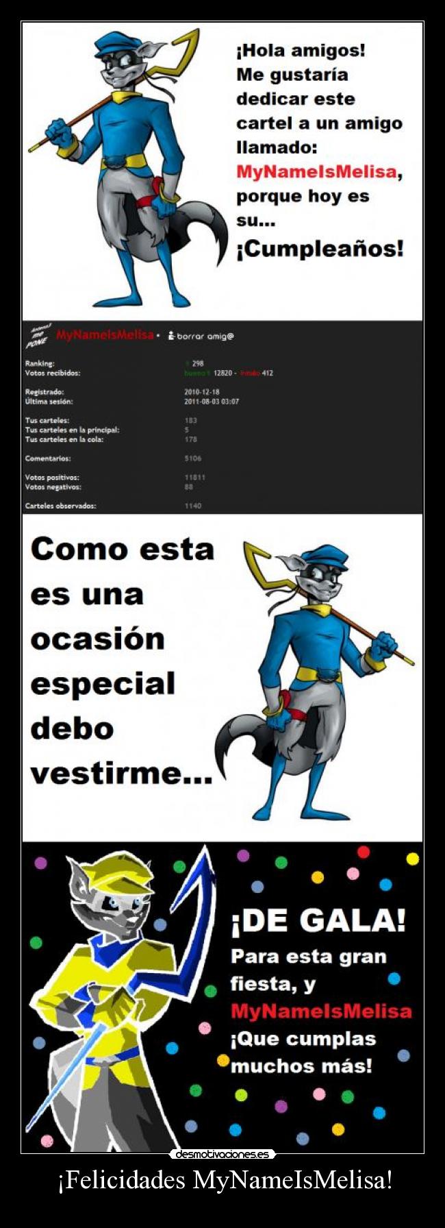 ¡Felicidades MyNameIsMelisa! -