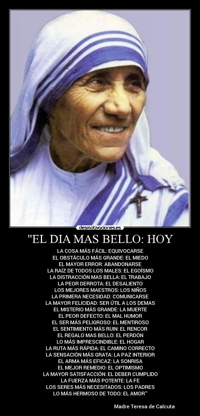 EL DIA MAS BELLO: HOY - 
