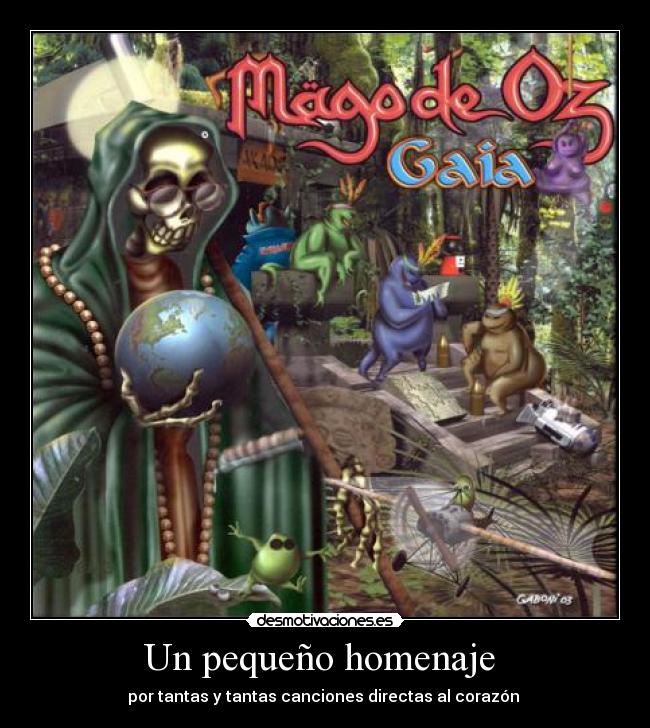 Un pequeño homenaje  - por tantas y tantas canciones directas al corazón 