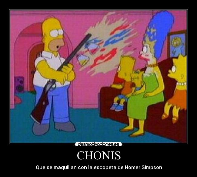 carteles chonis maquillaje homer simpson desmotivaciones