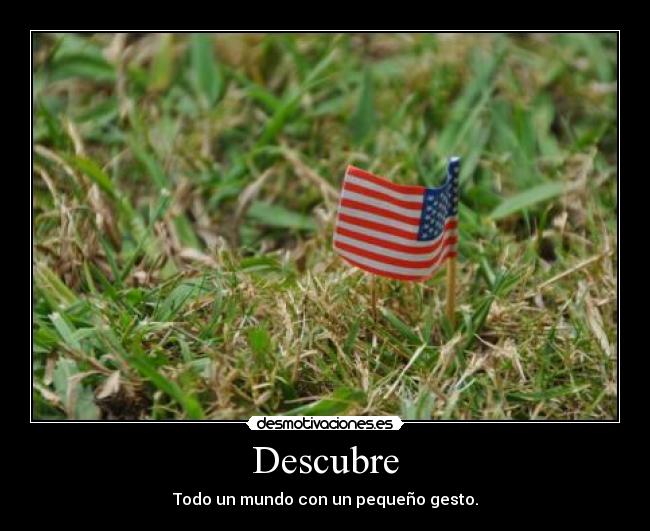Descubre - Todo un mundo con un pequeño gesto.
