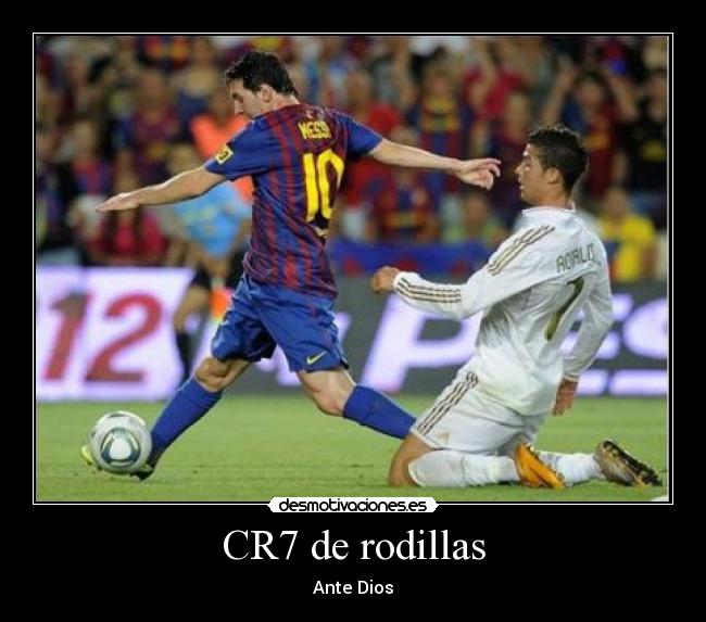 CR7 de rodillas -