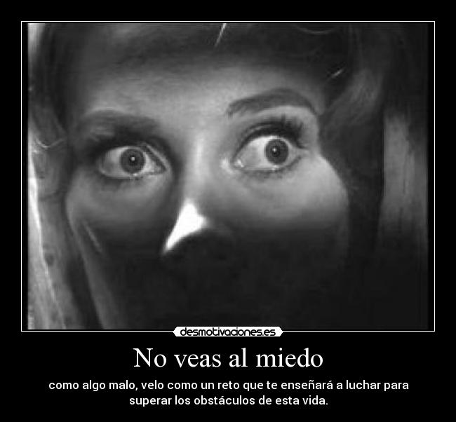 carteles miedo miedo malo reto vida obstaculo desmotivaciones