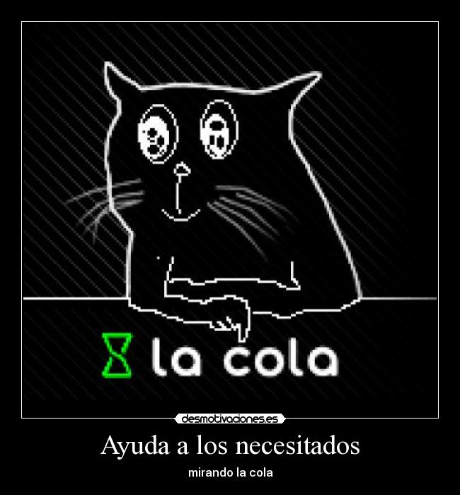 Ayuda a los necesitados - mirando la cola