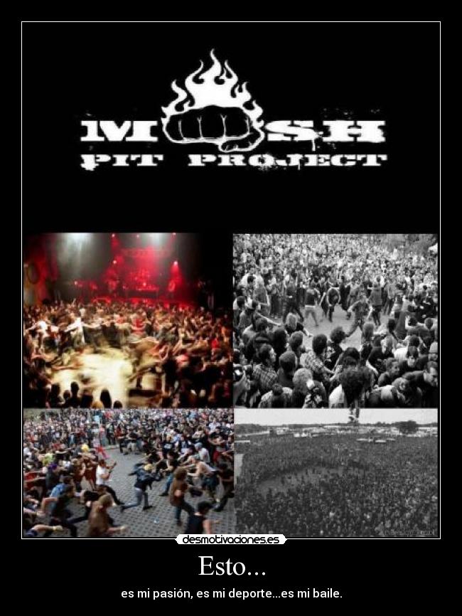 carteles mosh pit desmotivaciones