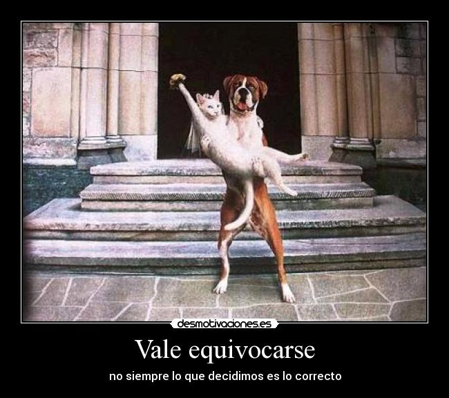 Vale equivocarse - no siempre lo que decidimos es lo correcto