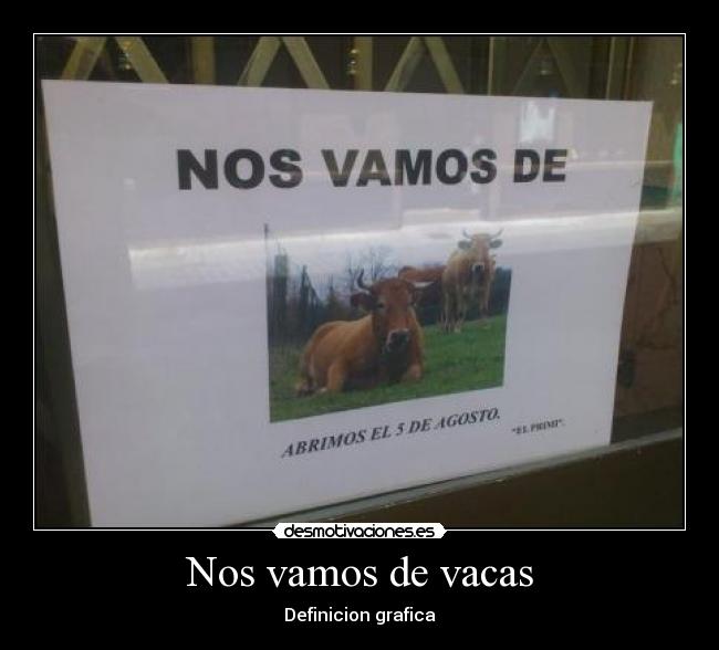 Nos vamos de vacas -