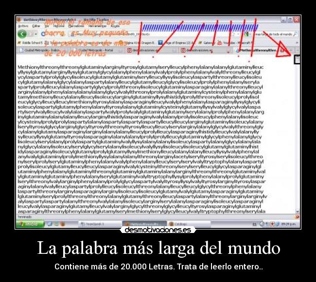 La palabra más larga del mundo - Contiene más de 20.000 Letras. Trata de leerlo entero..