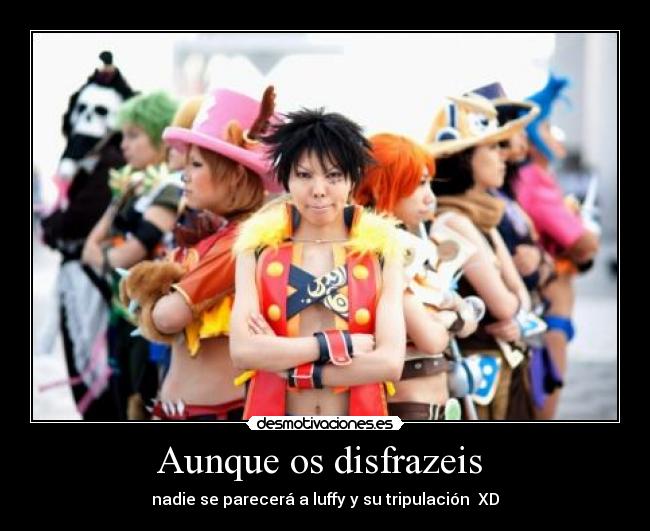 Aunque os disfrazeis - nadie se parecerá a luffy y su tripulación XD