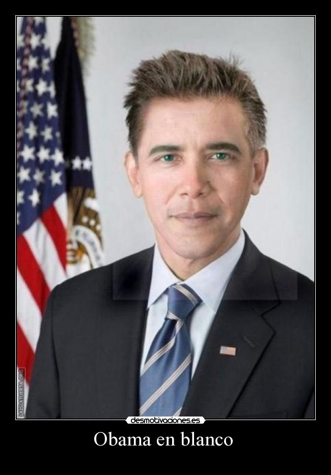Obama en blanco -