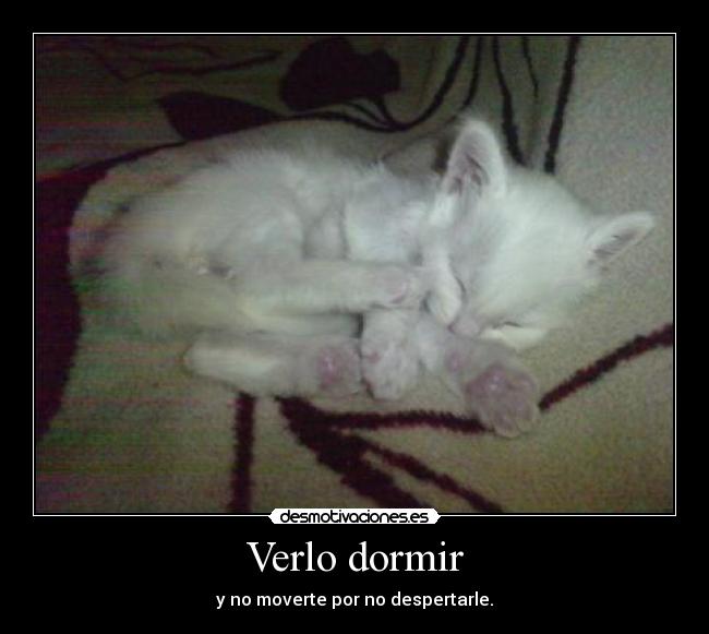 Verlo dormir - y no moverte por no despertarle.