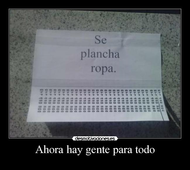Ahora hay gente para todo - 