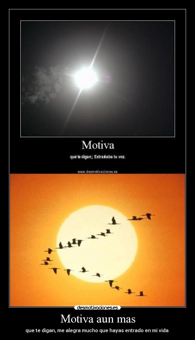 Motiva aun mas - que te digan, me alegra mucho que hayas entrado en mi vida