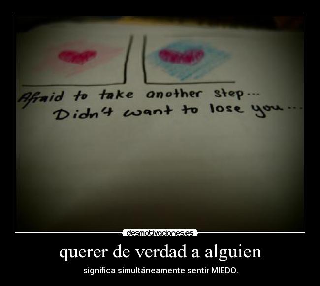 querer de verdad a alguien -