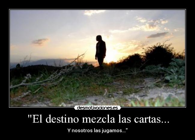 El destino mezcla las cartas... - Y nosotros las jugamos...