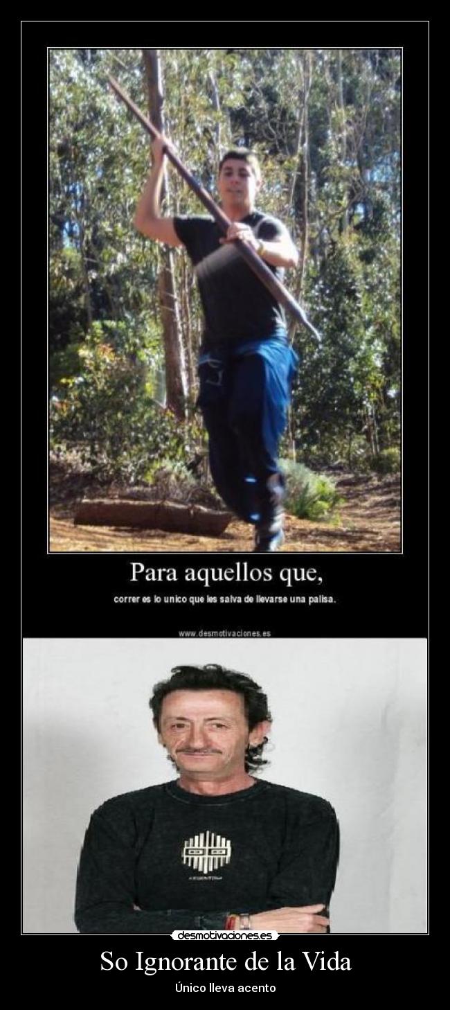 So Ignorante de la Vida - Único lleva acento