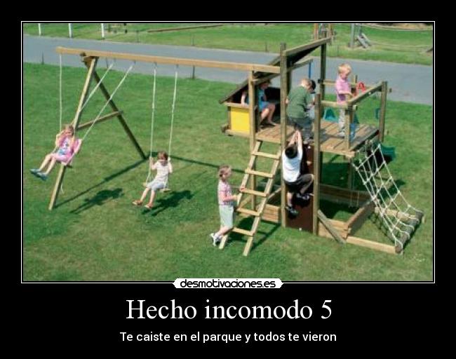 Hecho incomodo 5 - Te caiste en el parque y todos te vieron