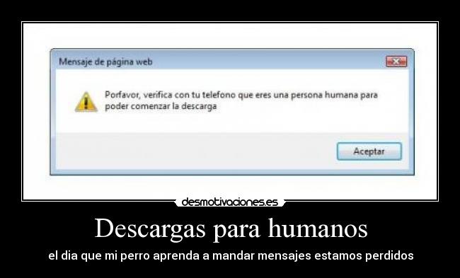 Descargas para humanos -