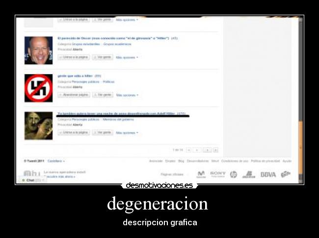 degeneracion - descripcion grafica