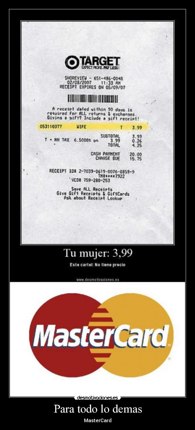 carteles precio mastercard master card desmotivaciones