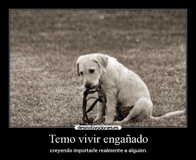 Temo vivir engañado -