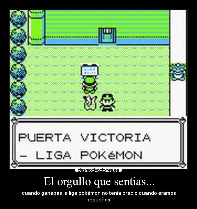 El orgullo que sentias... -