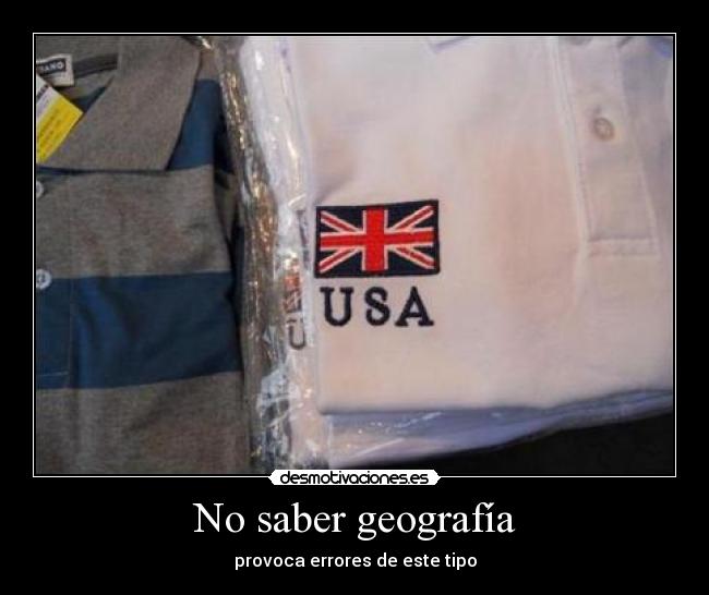 No saber geografía -