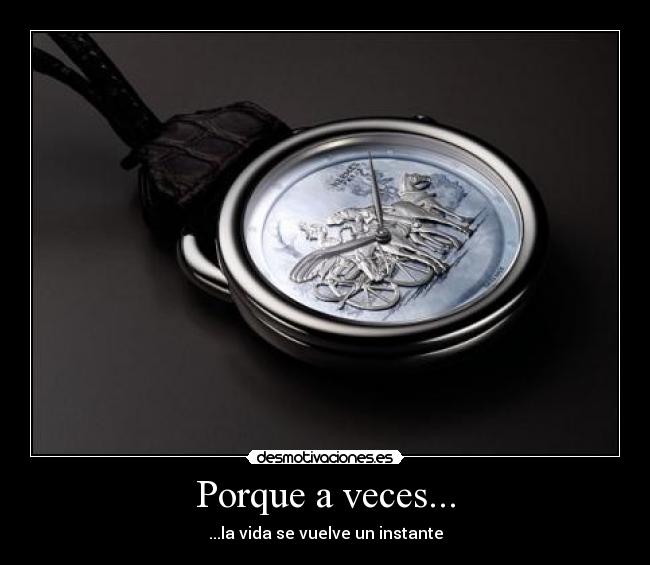 Porque a veces... - ...la vida se vuelve un instante