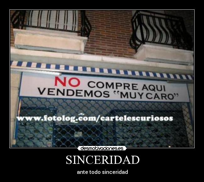SINCERIDAD - 