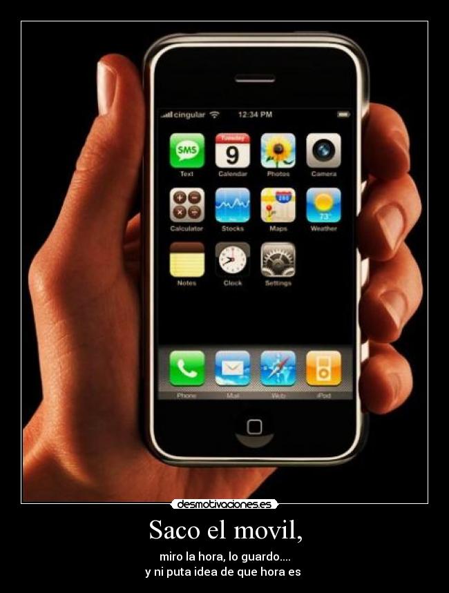 Saco el movil, - 