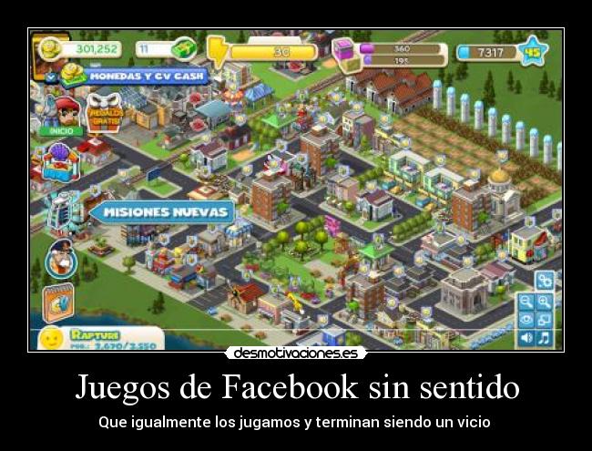 carteles facebook facebookjuegoscityvillefarmvillerapturevicio desmotivaciones