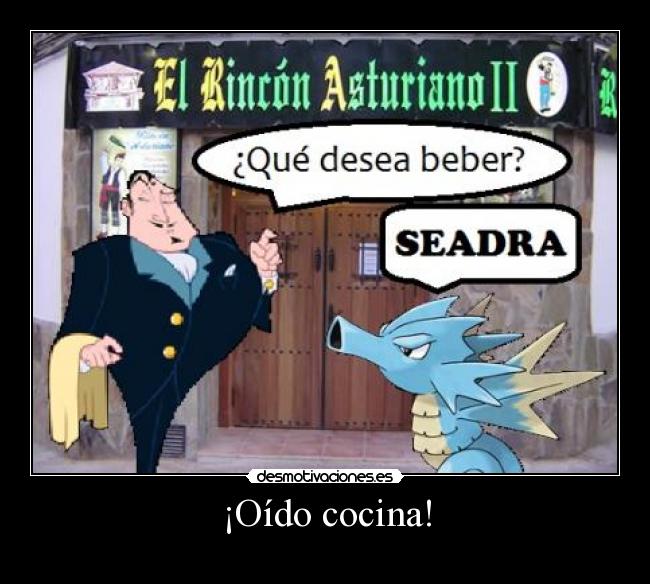 carteles pokemon seadra sidra comida desmotivaciones