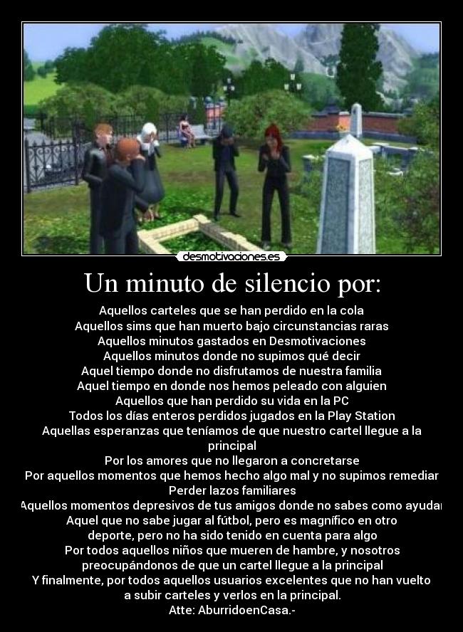 Un minuto de silencio por: - 