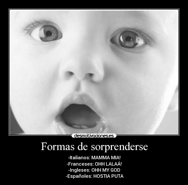 Formas de sorprenderse -