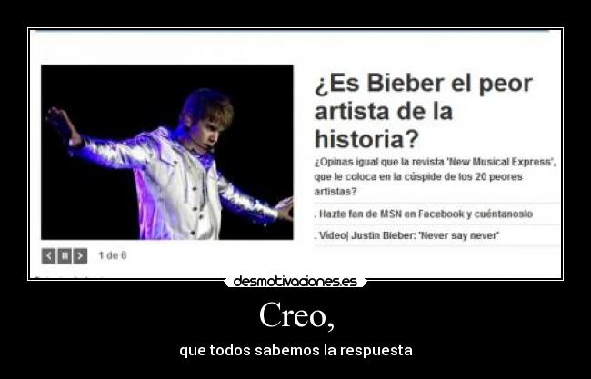 Creo, - que todos sabemos la respuesta