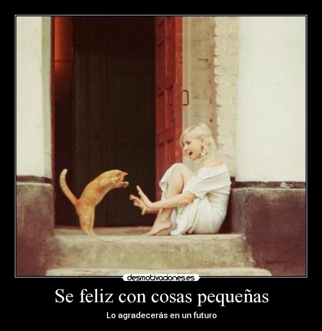 Se feliz con cosas pequeñas -