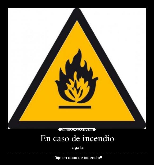 En caso de incendio -