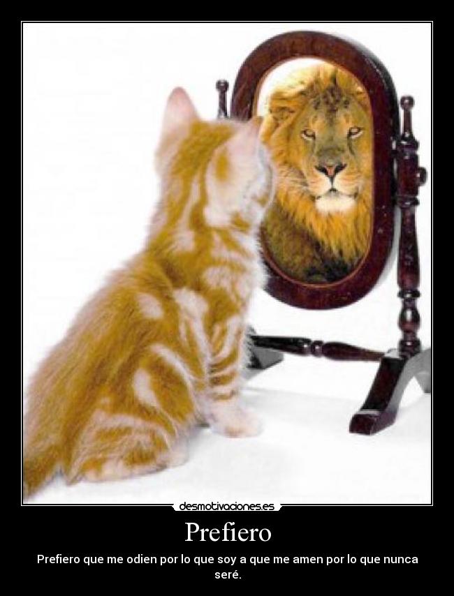 Prefiero - Prefiero que me odien por lo que soy a que me amen por lo que nunca seré.