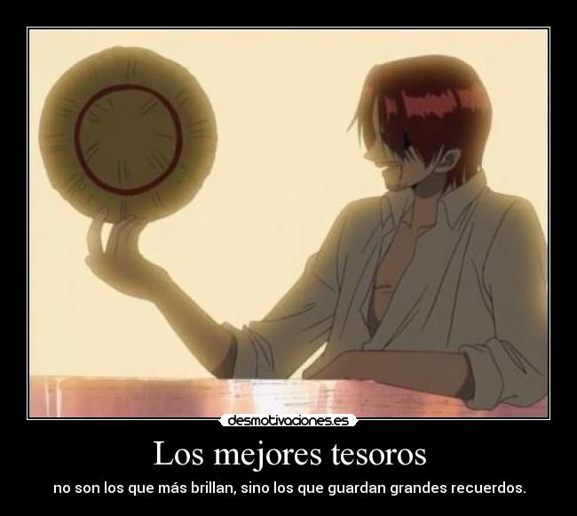 carteles tesoros sobrero luffy desmotivaciones