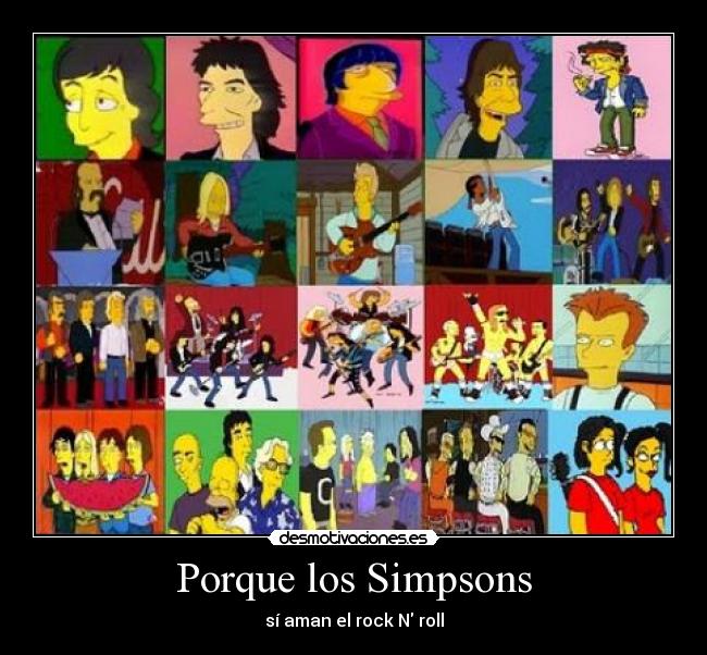 Porque los Simpsons - sí aman el rock N roll