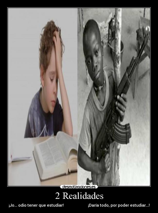 carteles realidades infancia estudio guerra desmotivaciones