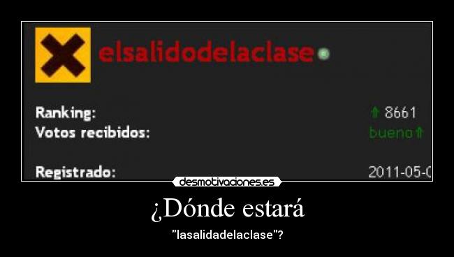 ¿Dónde estará - lasalidadelaclase?