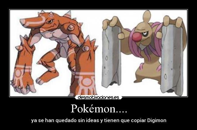 Pokémon.... - ya se han quedado sin ideas y tienen que copiar Digimon