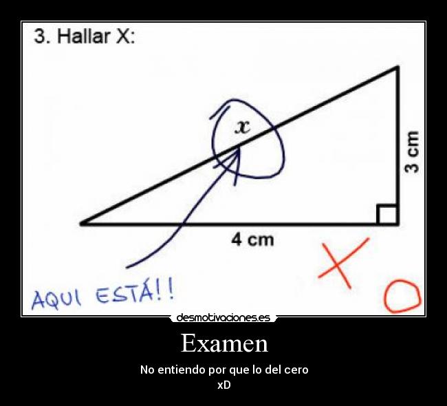 Examen - No entiendo por que lo del cero
xD