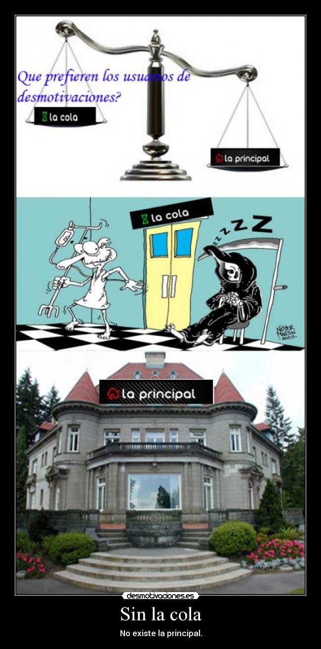 Sin la cola - No existe la principal.