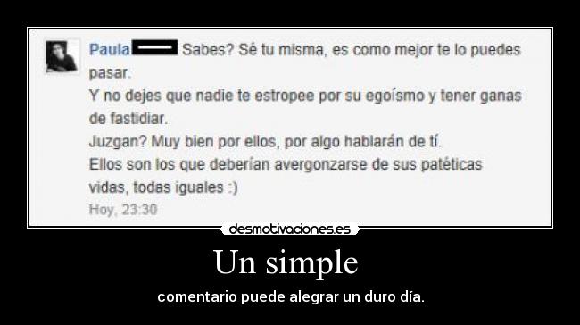 Un simple -