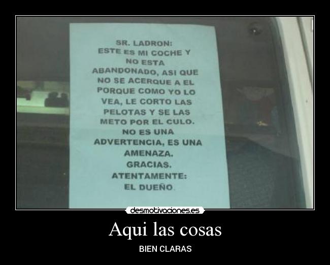 Aqui las cosas - 