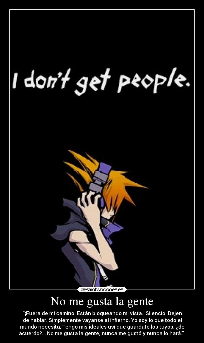 carteles neku sakaruba silencio antisocial gente ira soledad desmotivaciones