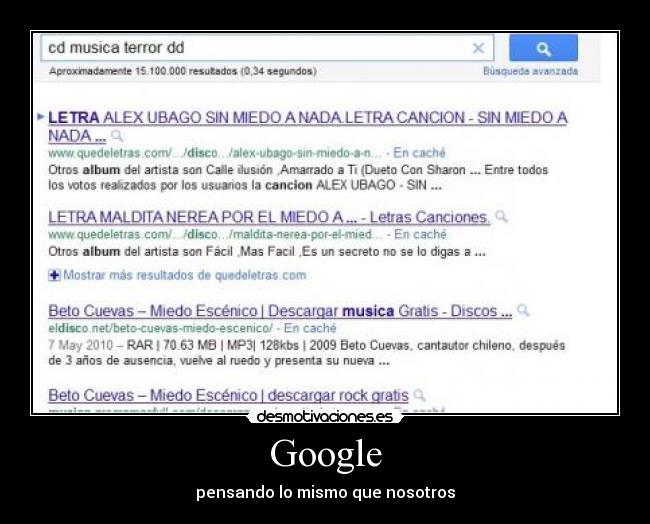 carteles musica terror alex ubago google maldita nerea beto cuevas desmotivaciones