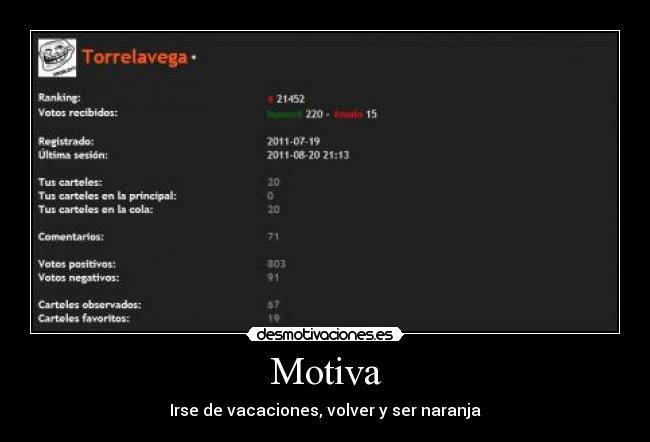 Motiva - Irse de vacaciones, volver y ser naranja